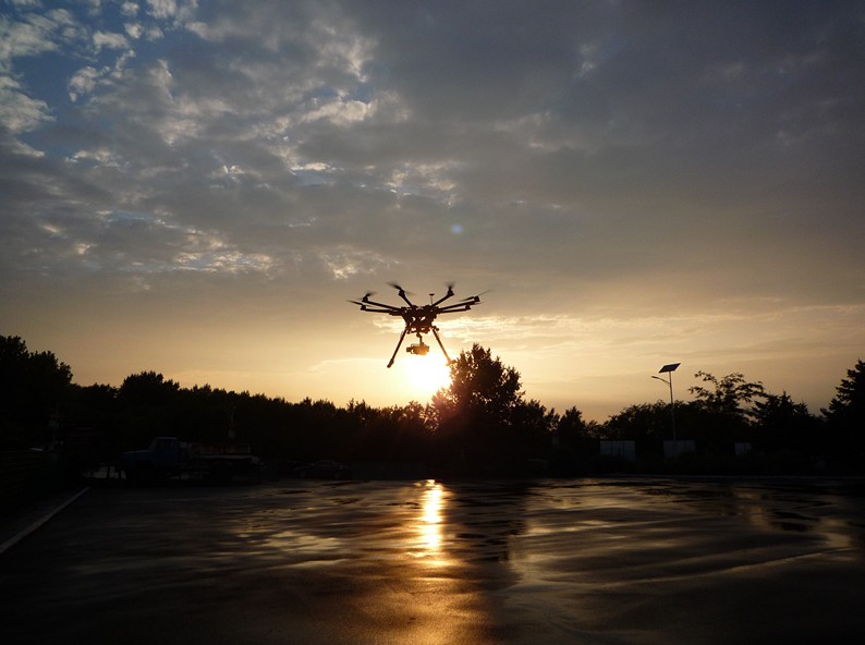 晚霞無人機航拍